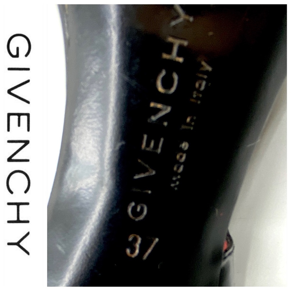 💕SALE💕 Givenchy Black Red Satin Leather Heels - Picture 5 of 8